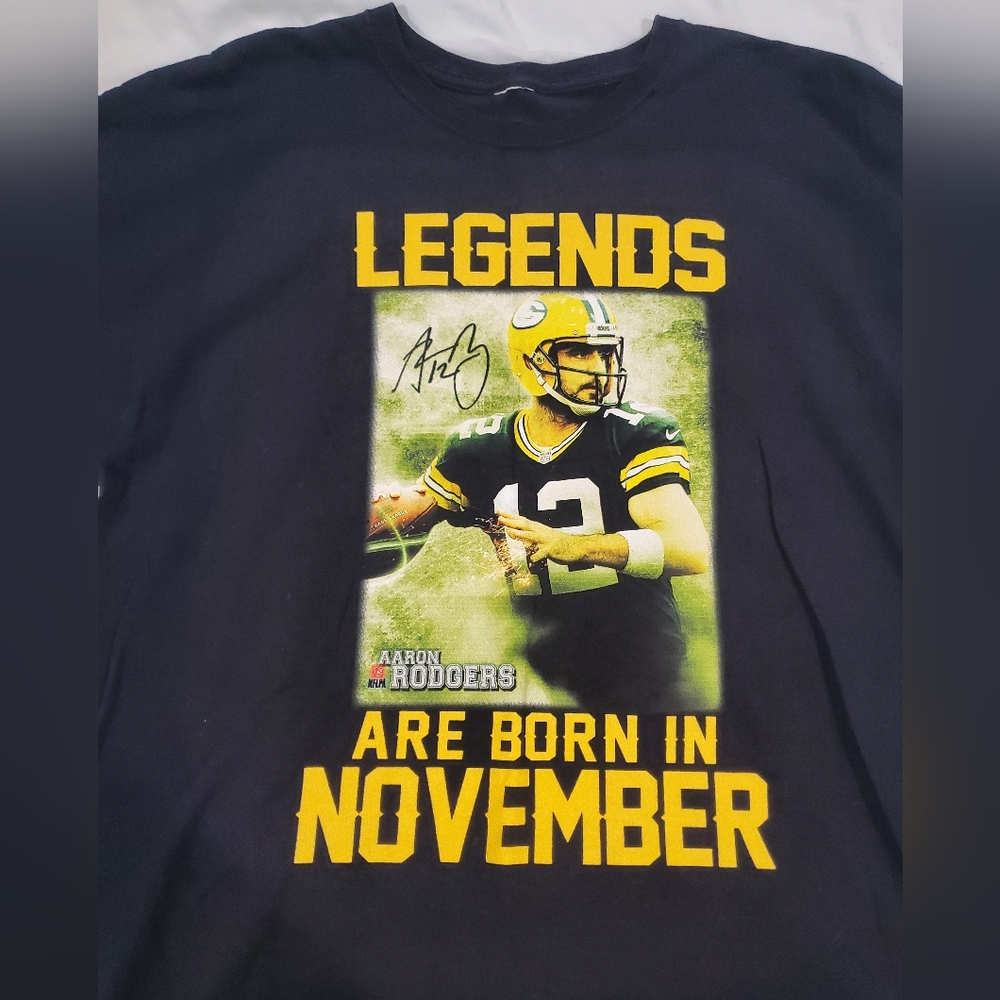 AARON RODGERS Legends T-shirt ☆ Green Bay Packers ☆ Mens XL ☆ EUC - Picture 4 of 6